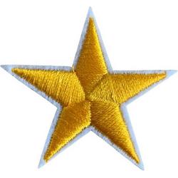 Strijkapplicatie ster (geel)