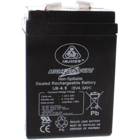 oplaadbare batterij High Power 6V-4,5 AH zwart