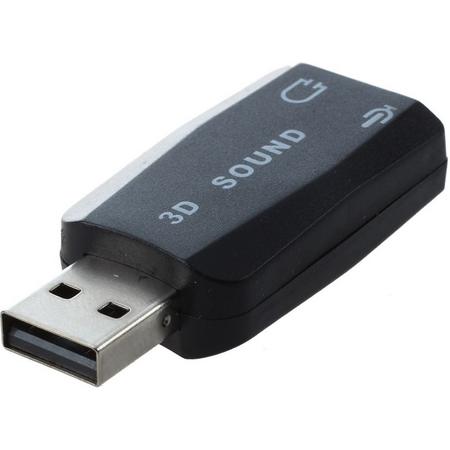 Externe USB (3D) Geluidskaart Adapter / Sound Card / Audio Kaart Dongle (Black)