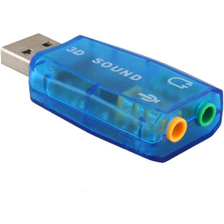 Externe USB (3D) Geluidskaart Adapter / Sound Card / Audio Kaart Dongle