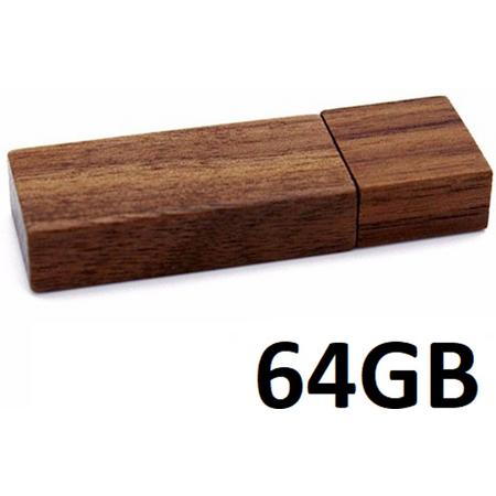 Houten USB Stick 64GB / Flash Drive 64GB