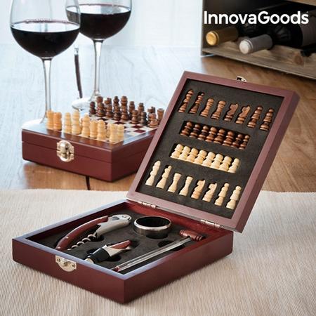 InnovaGoods Wine and Chess Set (37 Pieces)
