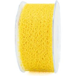 geel lint - 5 cm breed weblint - 20 meter lang voor het inpakken van cadeaus