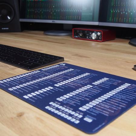 FL Studio muismat met sneltoetsen - blauw/studio