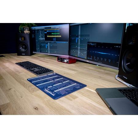 Logic Pro X muismat met shortcuts - blauw/studio