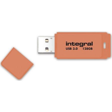Integral INFD128GBNEONOR3.0 USB flash drive 128 GB USB Type-A 3.0 (3.1 Gen 1) Oranje