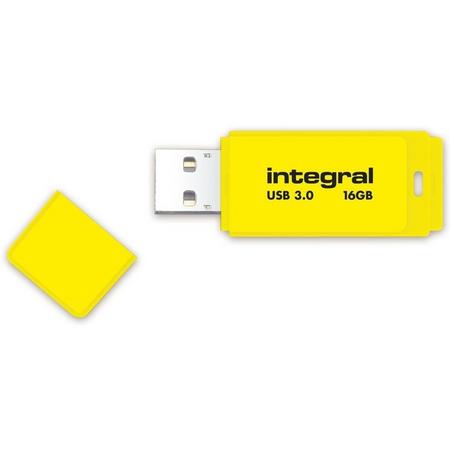 Integral Neon USB 3.0 16GB USB flash drive USB Type-A 3.2 Gen 1 (3.1 Gen 1) Geel