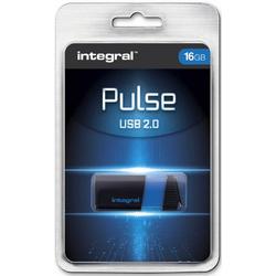  Pulse 16GB USB 2.0 Type-A Zwart, Blauw USB flash drive