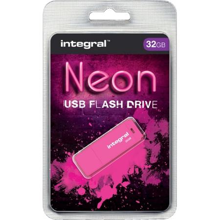 Usb-stick integral fd 32gb neon roze