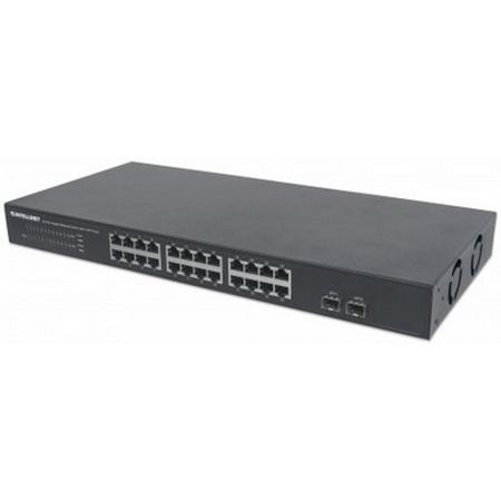 Intellinet 561044 Unmanaged L2 Gigabit Ethernet (10/100/1000) 1U Zwart netwerk-switch