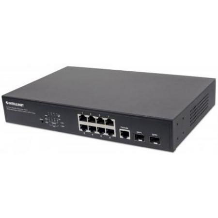 Intellinet 561167 Managed Gigabit Ethernet (10/100/1000) Power over Ethernet (PoE) Zwart netwerk-switch