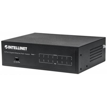 Intellinet 561204 Managed Gigabit Ethernet (10/100/1000) Power over Ethernet (PoE) Zwart netwerk-switch