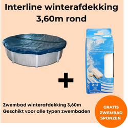 Interline winterafdekking - Winterafdekking 3,60m rond - Voor alle typen zwembaden - Vertraagt verdamping - Verminderd verbruik chloor - Inclusief gratis zwembadspons