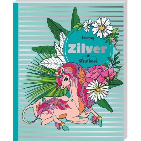 Glitterkleurboek Zilver - Fantasy