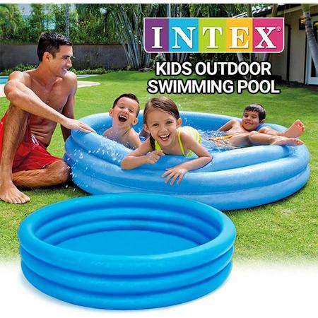 Intex Crystal Blue Opblaasbaar Zwembad - 3 Rings  - Opblaaszwembad
