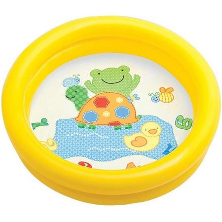Baby/kinder opblaas zwembad geel 61 cm