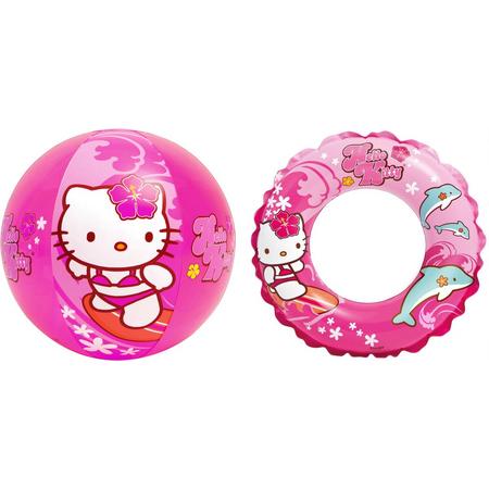 Hello Kitty set, strandbal en zwemband