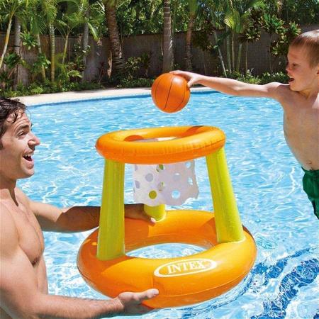 INTEX - Basketbal set - zwembad speelgoed - 67 x 55 cm - groen / oranje