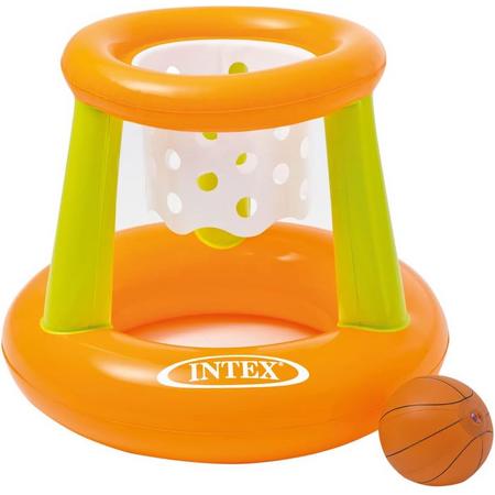 INTEX - Drijvend behendigheidsspel - Basketbalspel - Basketbalset zwembad - Waterbasketbal - Waterspel kinderen - Speelzwembad - kinderzwembad - Opblaasbaar basketbalspel