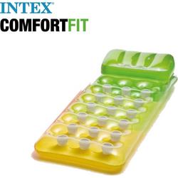 INTEX Luchtbed Comfortfit - 188 x 71cm - luchtmatras zwembad - groen