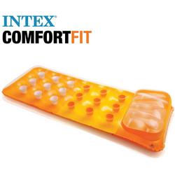 INTEX Luchtbed Comfortfit - 188 x 71cm - luchtmatras zwembad - oranje