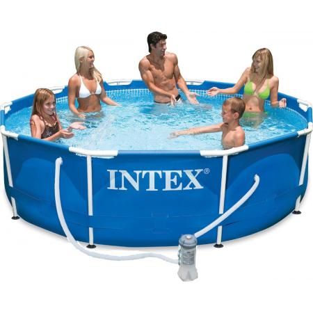 Intex - Metal frame zwembad incl. filterpomp Ø 305cm - 76cm hoog