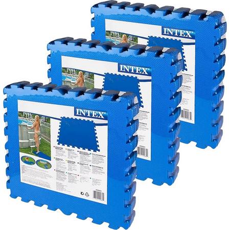 Intex - zwembad tegels - blauw - 50 x 50 cm - 24 tegels - 6 m2 - zwembad ondertegels
