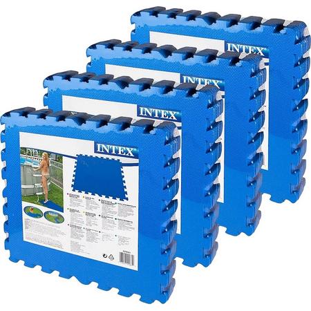 Intex - zwembad tegels - blauw - 50 x 50 cm - 32 tegels - 8 m2 - zwembad ondertegels