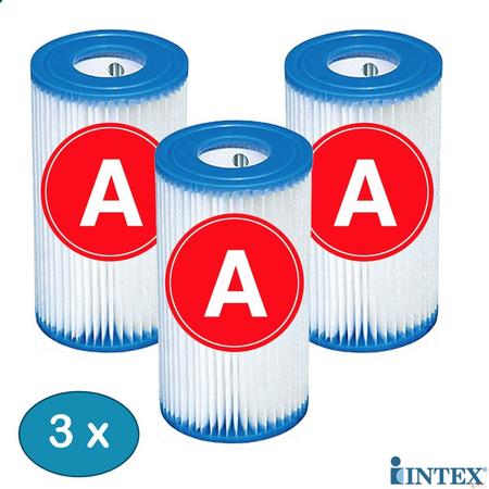 Intex 3 x Filter A voor Zwembad - Onderhoud Cartridge Type A