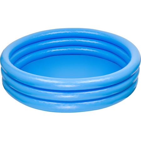 Intex Crystal Blauw Pool 147x33cm - Opblaas zwembad 3 rings - 147 x 33 cm - Rond