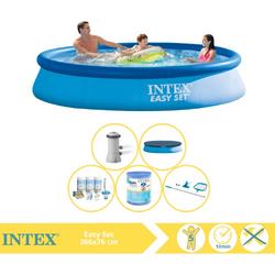   Easy Set Zwembad - Opblaaszwembad - 366x76 cm - Inclusief Afdekzeil, Onderhoudspakket, Filter en Onderhoudsset