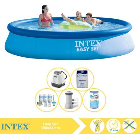 Intex Easy Set Zwembad - Opblaaszwembad - 396x84 cm - Inclusief Filter, Zoutsysteem en Zout