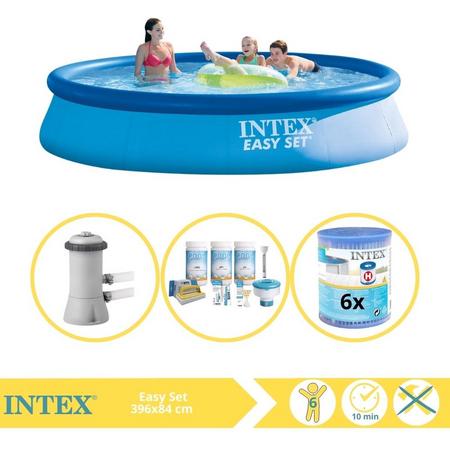 Intex Easy Set Zwembad - Opblaaszwembad - 396x84 cm - Inclusief Onderhoudspakket, Zwembadpomp en Filter