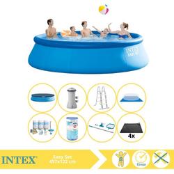   Easy Set Zwembad - Opblaaszwembad - 457x122 cm - Inclusief Onderhoudspakket, Filter, Onderhoudsset en Solar Mat