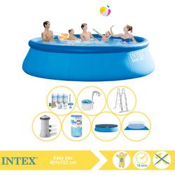   Easy Set Zwembad - Opblaaszwembad - 457x122 cm - Inclusief Onderhoudspakket, Filter en Skimmer