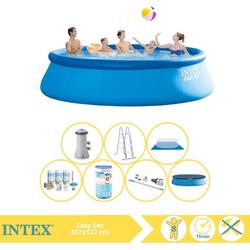   Easy Set Zwembad - Opblaaszwembad - 457x122 cm - Inclusief Onderhoudspakket, Filter en Stofzuiger