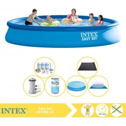   Easy Set Zwembad - Opblaaszwembad - 457x84 cm - Inclusief Comfortpool Solarzeil - Ã¸457 cm Onderhoudspakket, Filter, Grondzeil en Solar Mat
