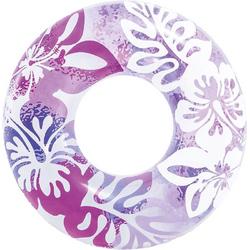   Fashion Zwemring Bloemen Paars 91 CM - Zwemband - Luchtbed Zwembad - Strand Luchtbed - Lounge