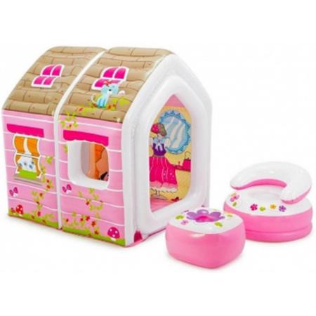 Intex Opblaasbaar Prinsessen Speelhuis - meiden speel huis - speeltoestel - binnen en buiten kinder speelapparaat
