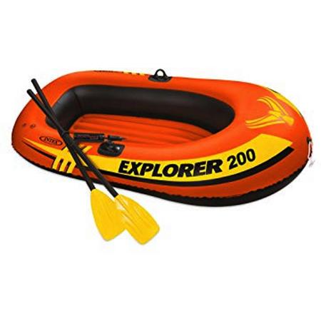 Intex Opblaasboot Explorer Pro 200 - inclusief pomp en peddels