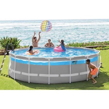 Intex Prism Frame Zwembad - Opzetzwembad - 427x107 cm - Inclusief Onderhoudspakket, Filter, Onderhoudsset en Warmtepomp CP