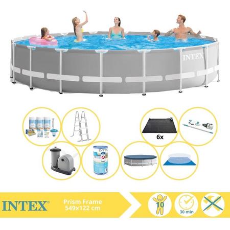 Intex Prism Frame Zwembad - Opzetzwembad - 549x122 cm - Inclusief Onderhoudspakket, Filter, Stofzuiger en Solar Mat