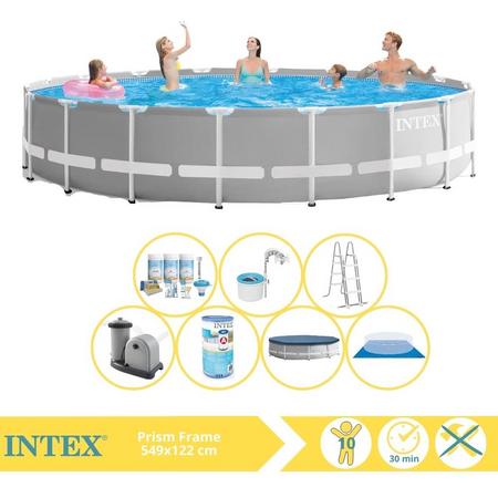 Intex Prism Frame Zwembad - Opzetzwembad - 549x122 cm - Inclusief Onderhoudspakket, Filter en Skimmer