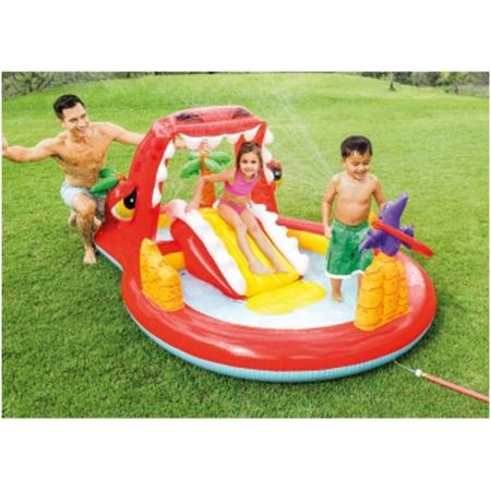Intex Speelbad Dino 259x165x107 cm - waterspeelgoed - speelbad - zwembad buiten - opblaasbaar zwembad - kinder speelzwembad