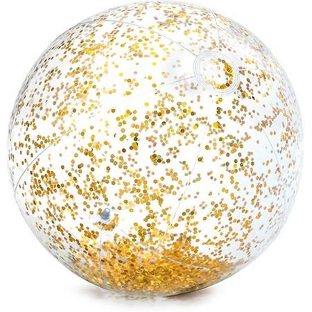 Intex Strandbal Glitter 71 Cm Transparant Goud