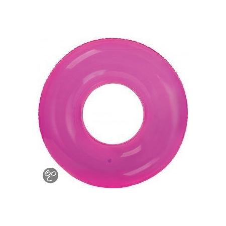 Intex Transparante zwemring 76 cm roze