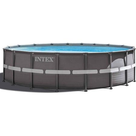 Intex Ultra Frame Opzetzwembad Met Accessoires 549 X 132 Cm Grijs