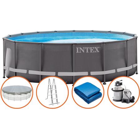 Intex Ultra Frame zwembad 488 x 122 cm-Met zandfilterpomp (met reparatiesetje)