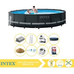   Ultra XTR Frame Zwembad - Opzetzwembad - 488x122 cm - Inclusief Filterzand, Onderhoudsset, Zoutsysteem en Zout