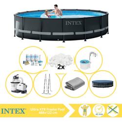   Ultra XTR Frame Zwembad - Opzetzwembad - 488x122 cm - Inclusief Onderhoudspakket, Filterbollen en Skimmer